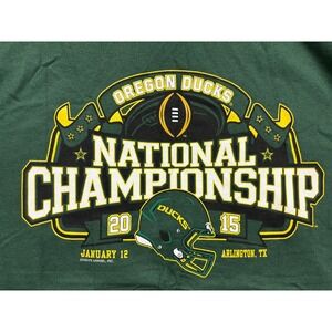Oregon Ducks Football National Championship 2015 Shirt Men's Green Large New